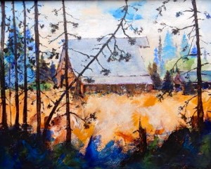 Cabin in the Woods 16"x20" Framed $285